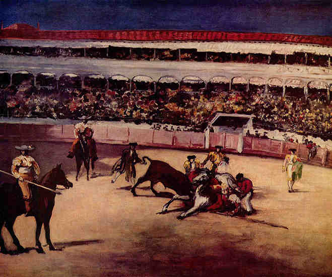 Bull-fighting scene