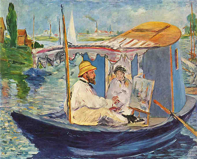 Monet in his Studio Boat