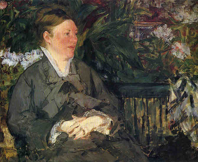 Madame Manet in conservatory